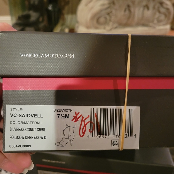 Vince Camuto Saiovell Leather Ankle Cowboy Heeled Western Boot Designer #651 - Picture 14 of 16